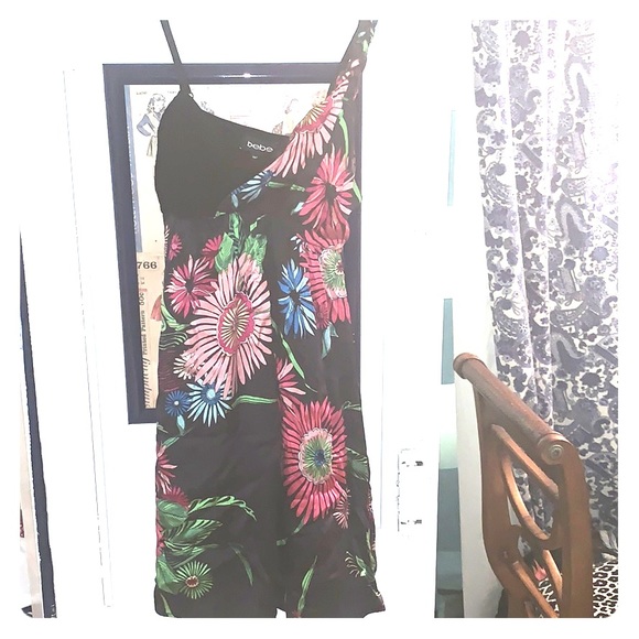 Adorable multi color tropical floral summer dress - Picture 3 of 7